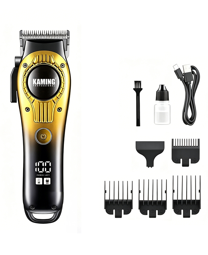 Kaming 1708 Quiet Electric Hair Clipper, Professional Fade Clipper for Salon Use with Digital Display