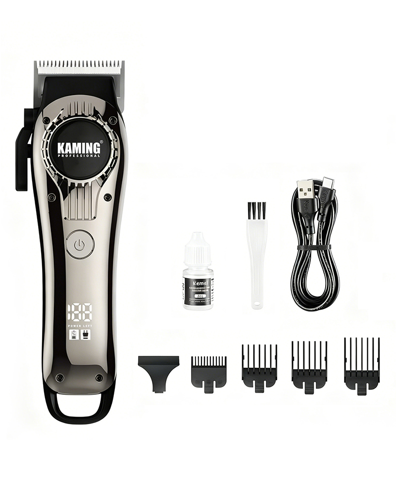 Kaming 1708 Quiet Electric Hair Clipper, Professional Fade Clipper for Salon Use with Digital Display