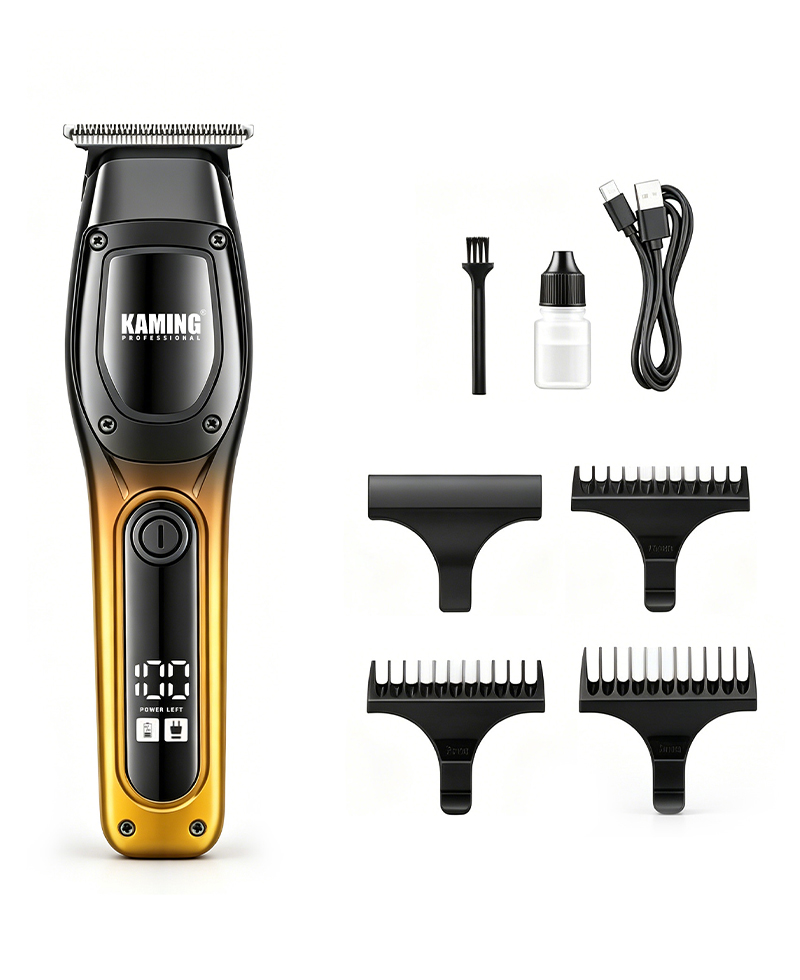 Kaming1711 New Electric Hair Clipper for Men Zero Gap Digital Display 7000 RPM Detail Trimmer Cross Border Trade